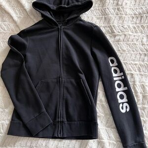 Adidas Black Zip Up Hoodie